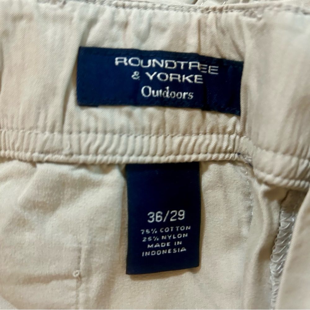 ROUNDTREE & YORKE OUTFITTERS ZIP OFF CARGO Pants to Shorts, 36/29 NEW - Picture 7 of 8